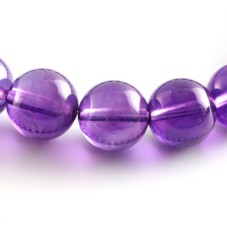 引き立つ高貴な紫【一点もの】アメジスト10mm シンプルブレスレット