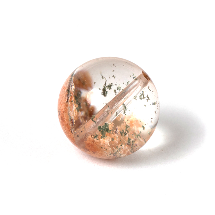 個性あふれる庭園水晶【一点もの】ガーデンクォーツ（オレンジ） 12mm