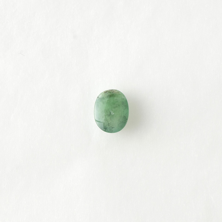 【一点もの】ルース 糸魚川翡翠 深緑 7mm