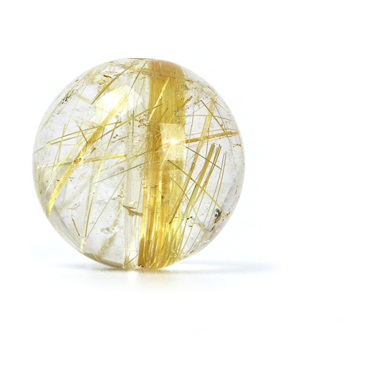 個性ある金針水晶【一点もの】タイチンルチルクォーツ 12mm 