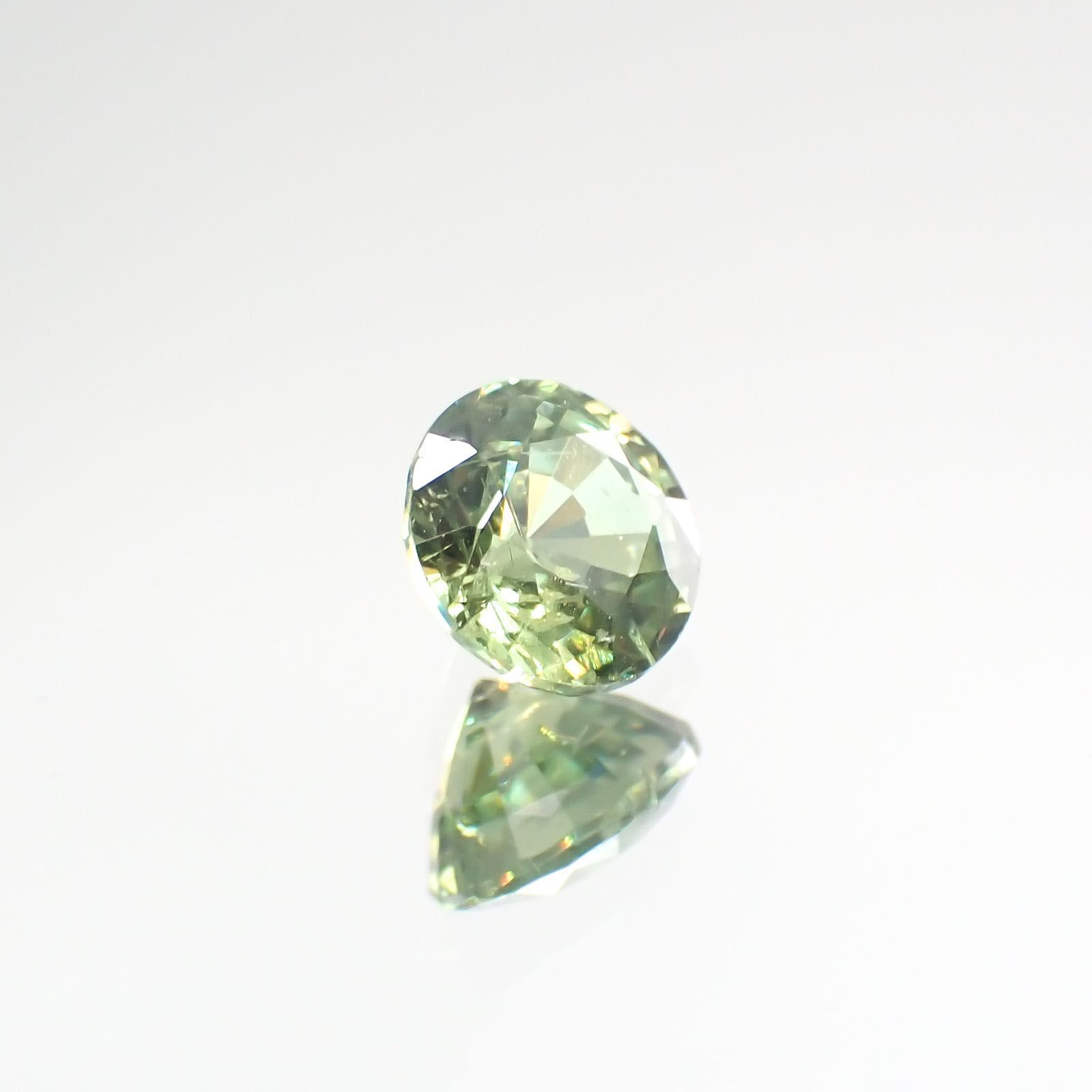 デマントイドガーネット（宝石名デマントイド・ガーネット） ナミビア産 0.78ct 識別済 5.1×5.1mm前後