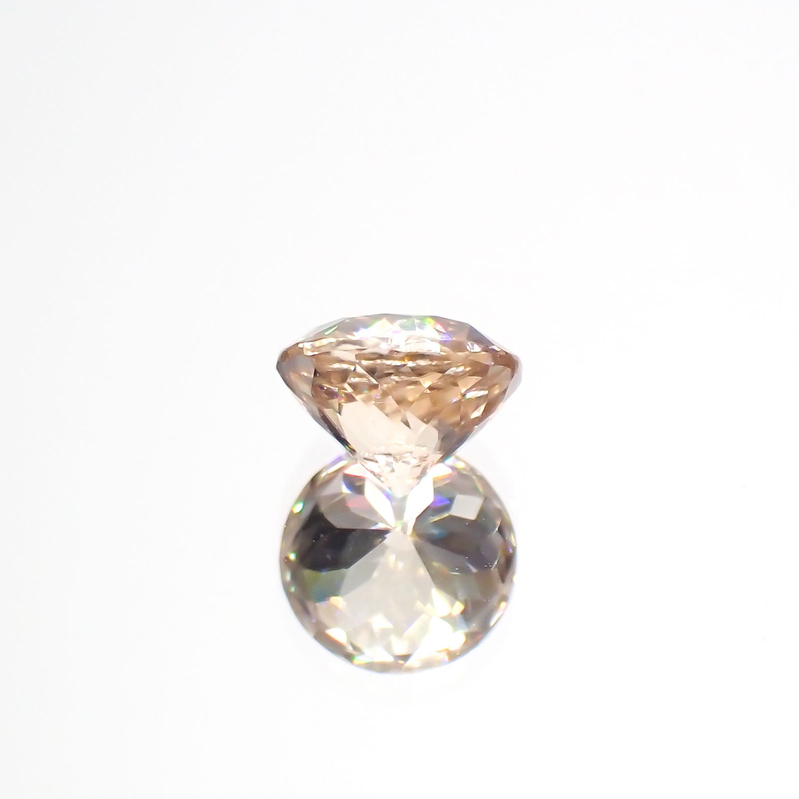 オレンジジルコン（宝石名ジルコン）スリランカ/カンボジア産 1.35ct 識別済 6.1×6.1mm前後