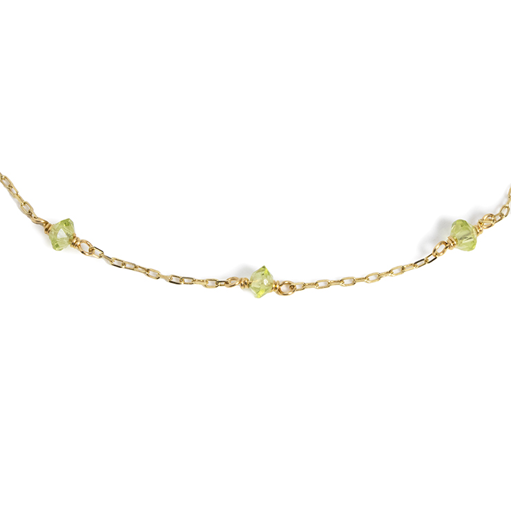 8月誕生石 K10YG ペリドット ブレスレット│Peridot Bracelet