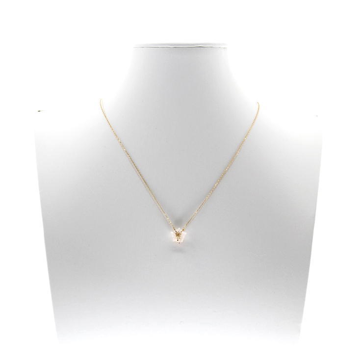 K10YG クリスタル・ダイヤモンド ネックレス│Quartz Diamond Necklace