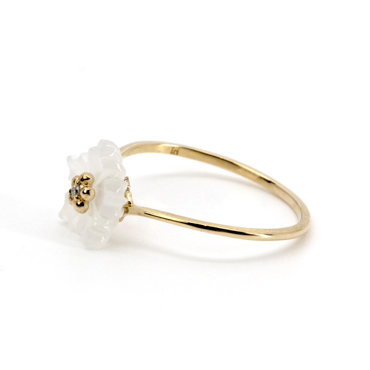 K10YG ムーンストーン・ダイヤモンド リング│Moonstone Diamond Ring #9