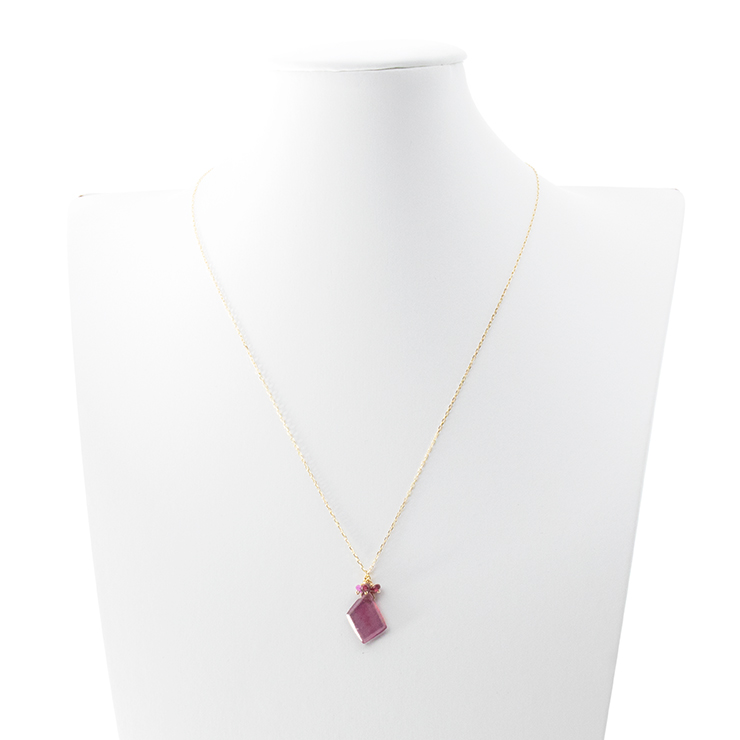 K10YG ピンクサファイア ネックレス｜Pink Sapphire Necklace