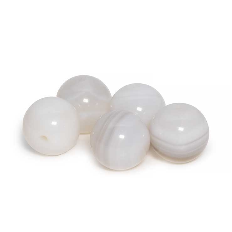 【粒売り/バラ売り】白雪瑪瑙(北海道 花石産)10mm