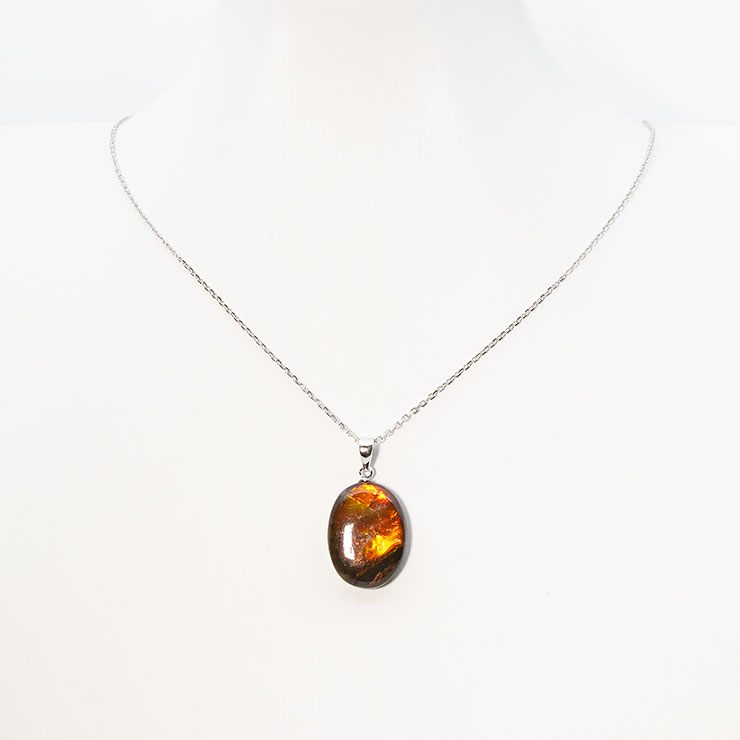 【一点もの】アンモライトフォッシル ペンダントトップ