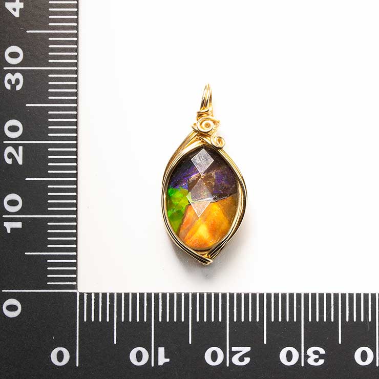 【一点もの】アンモライト モザイクルースペンダントトップ