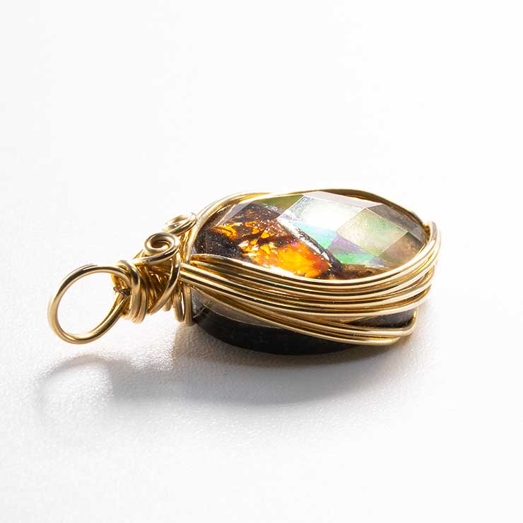 【一点もの】アンモライト モザイクルースペンダントトップ