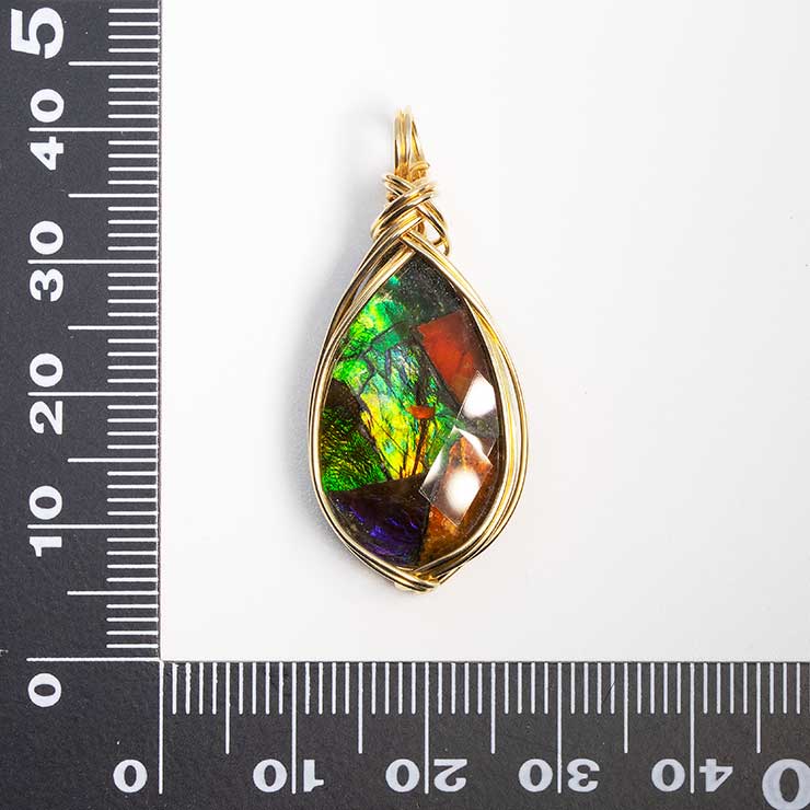 【一点もの】アンモライト モザイクルースペンダントトップ