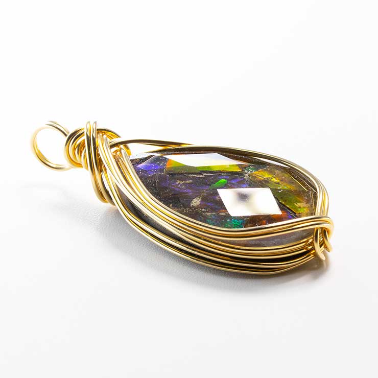 【一点もの】アンモライト モザイクルースペンダントトップ