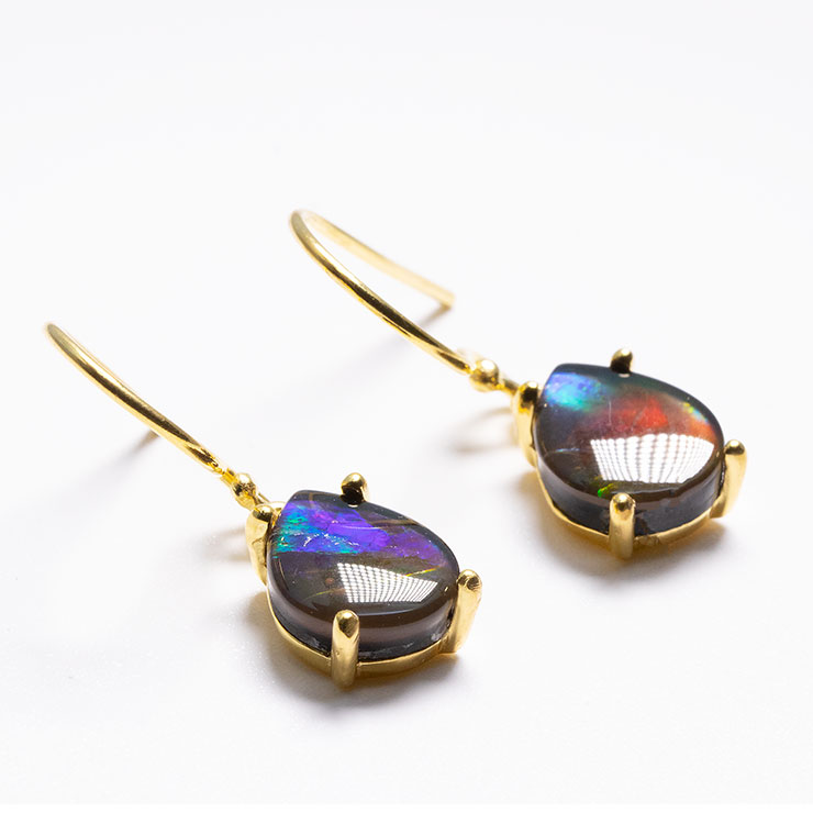 【一点もの】アンモライト ピアス