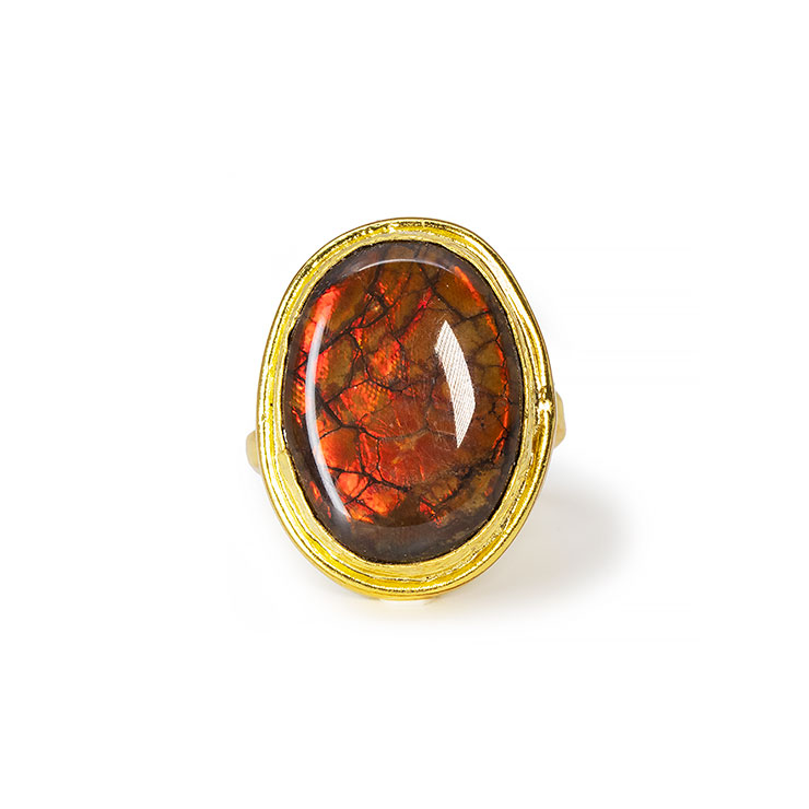 【一点もの】アンモライト リング