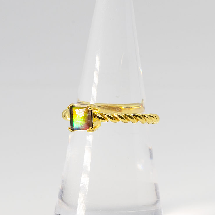 【一点もの】アンモライト リング