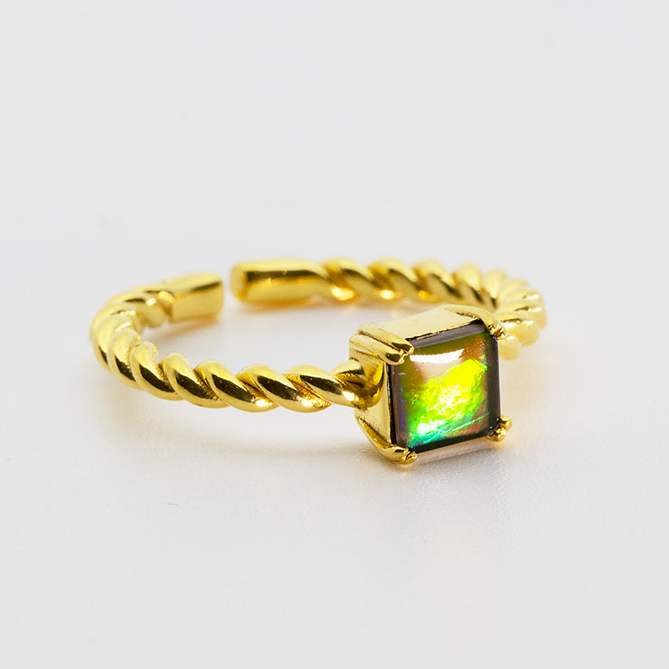 【一点もの】アンモライト リング