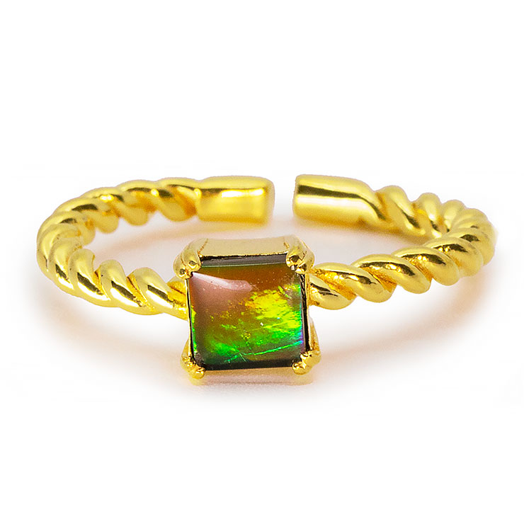 【一点もの】アンモライト リング