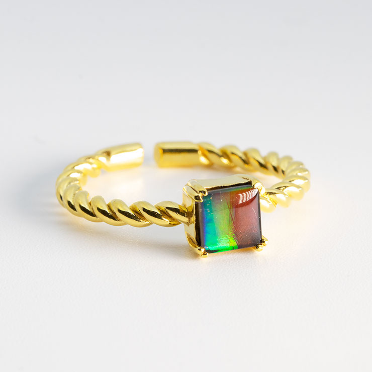 【一点もの】アンモライト リング