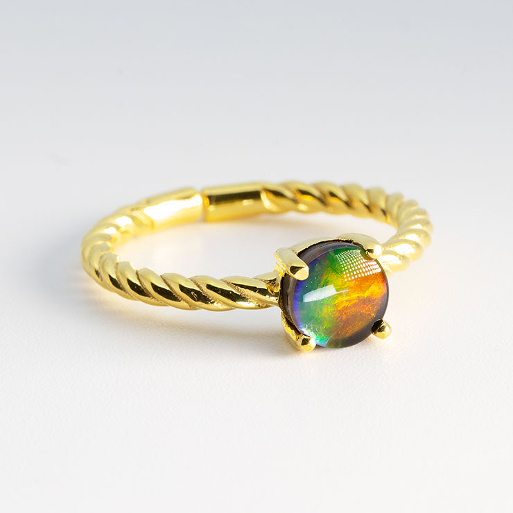 【一点もの】アンモライト リング