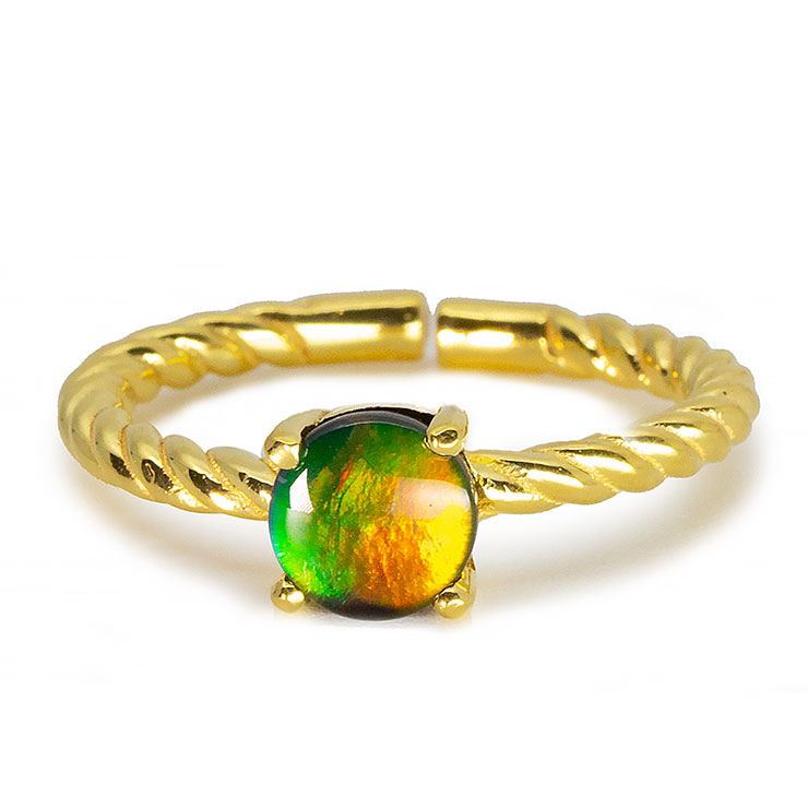 【一点もの】アンモライト リング