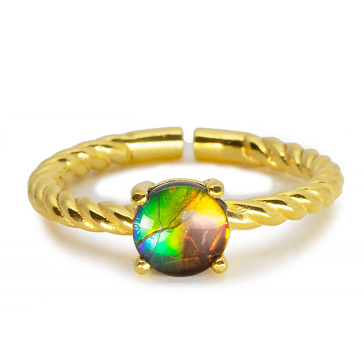 【一点もの】アンモライト リング