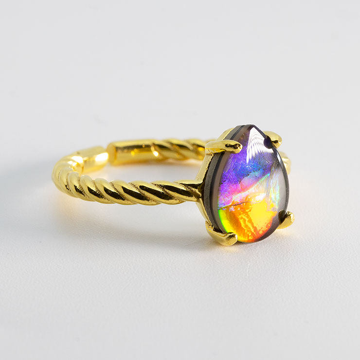 【一点もの】アンモライト リング