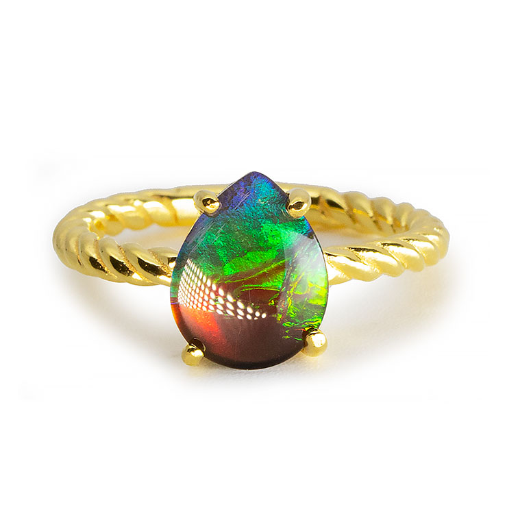 【一点もの】アンモライト リング