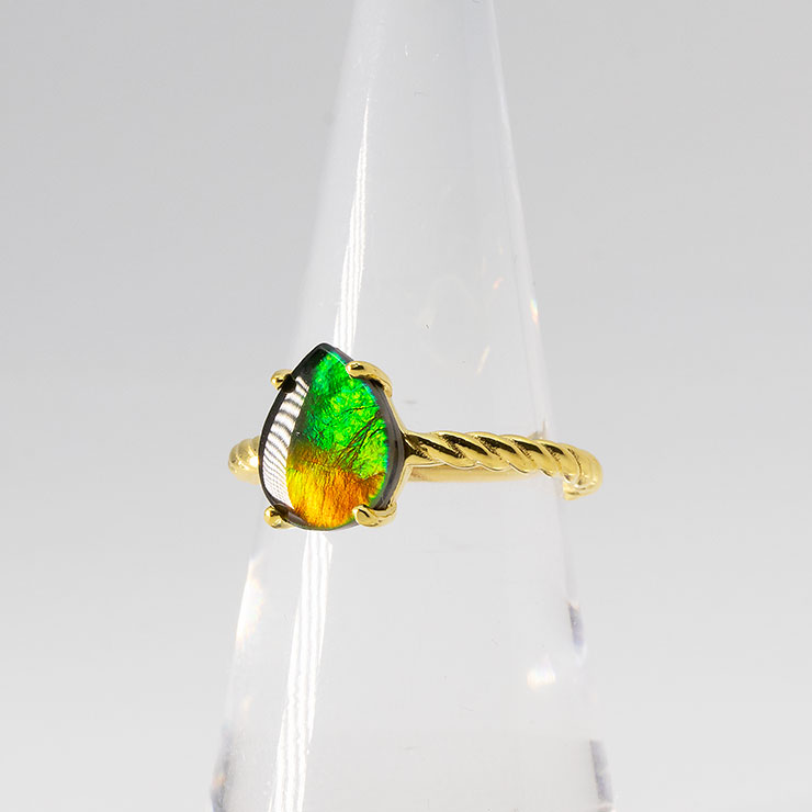 【一点もの】アンモライト リング