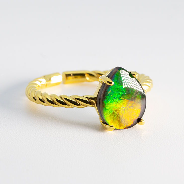 【一点もの】アンモライト リング