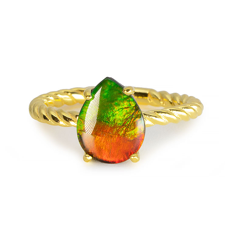 【一点もの】アンモライト リング