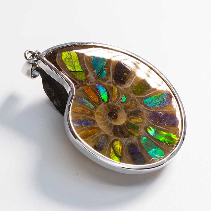 【一点もの】アンモナイトアンモライト シルバーペンダントトップ