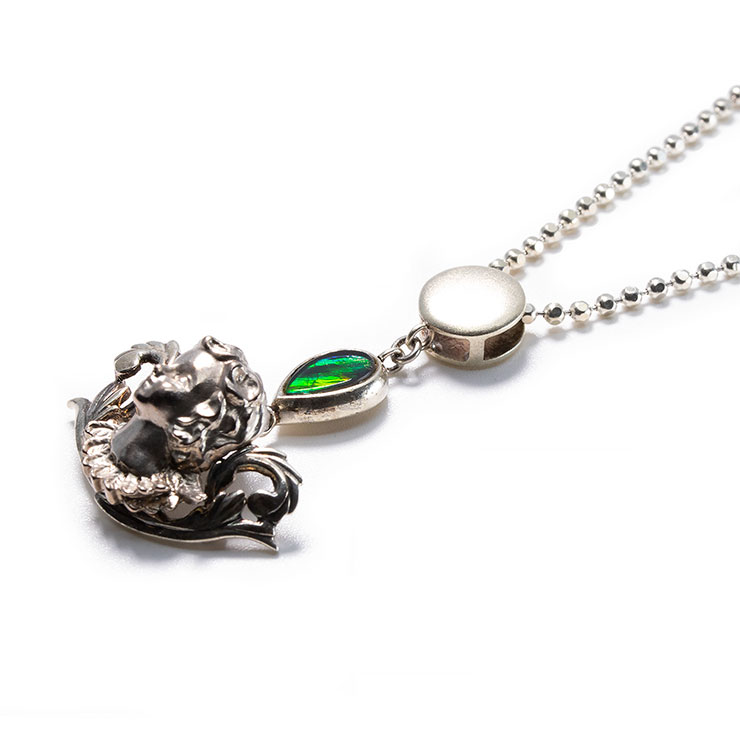 【一点もの】アンモライト シルバーペンダント