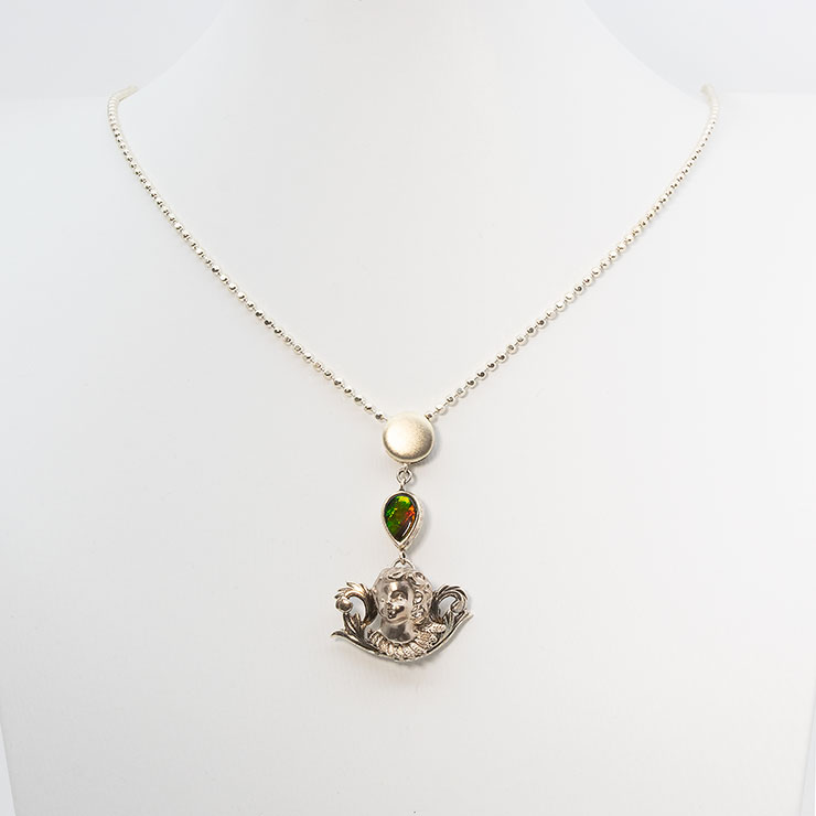 【一点もの】アンモライト シルバーペンダント