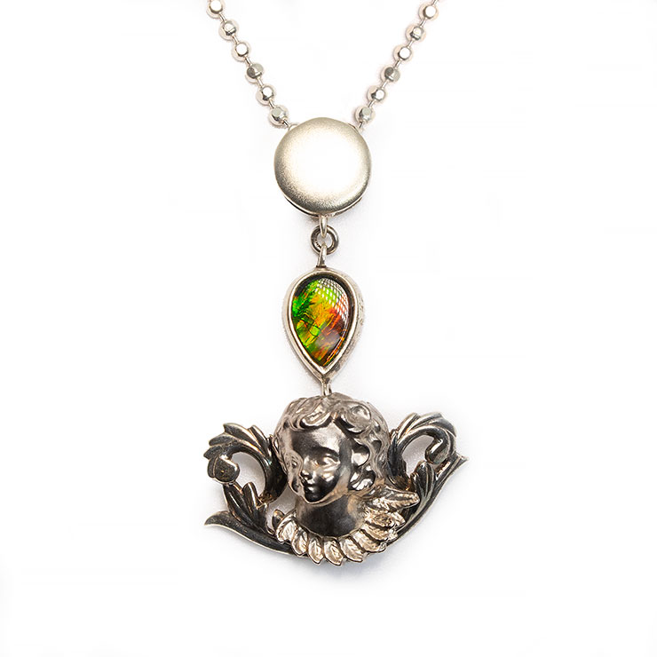 【一点もの】アンモライト シルバーペンダント