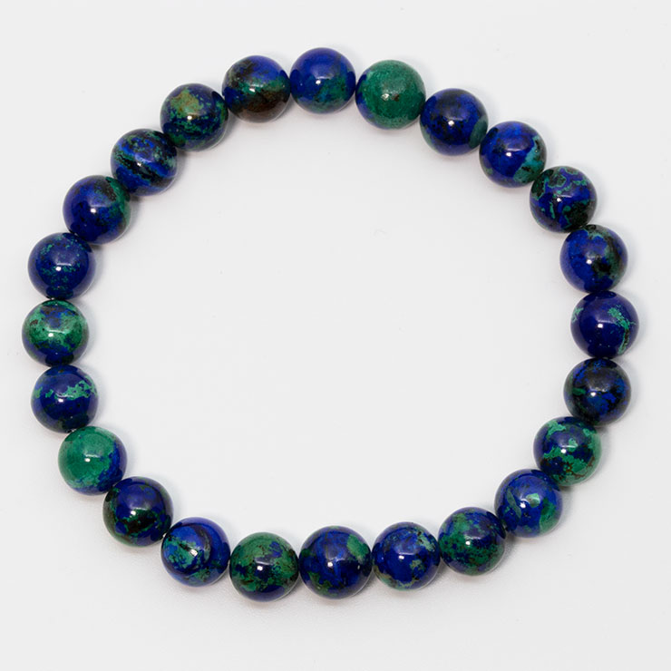 【2点限定】アズロマラカイト8mm シンプルブレスレット