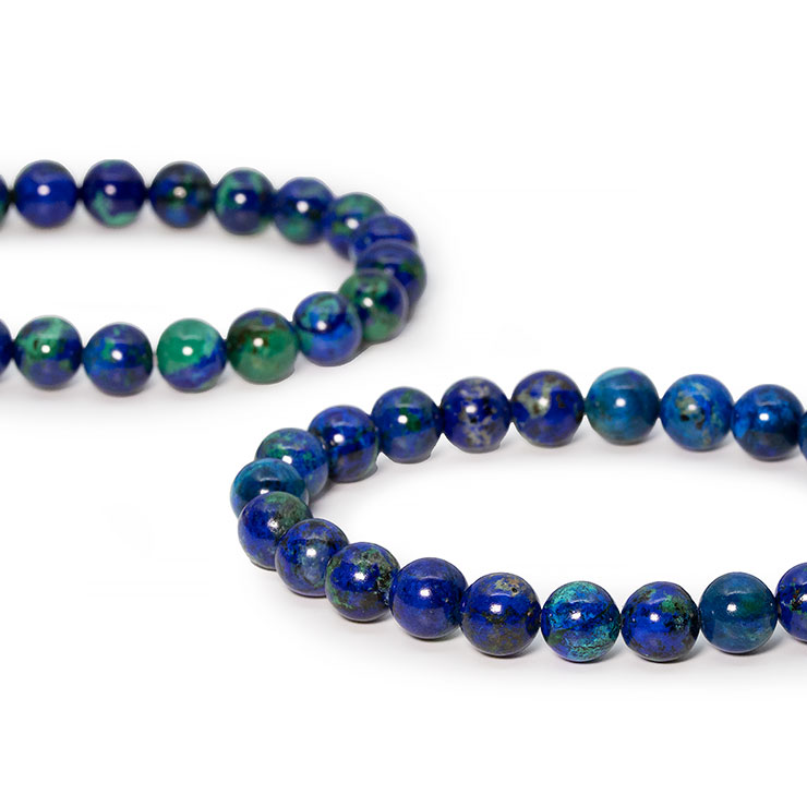 【2点限定】アズロマラカイト8mm シンプルブレスレット