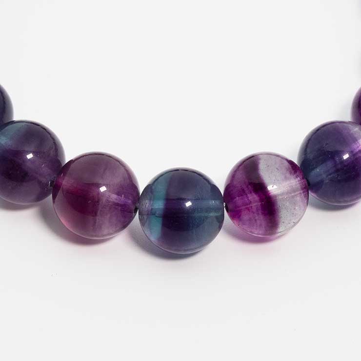 レインボーフローライト約11mm シンプルブレスレット