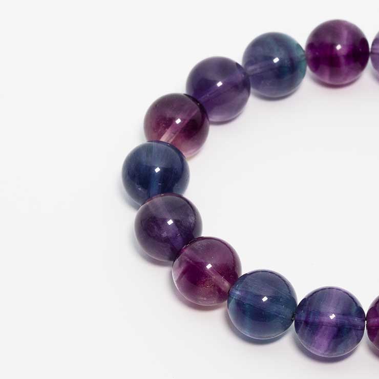 レインボーフローライト約11mm シンプルブレスレット