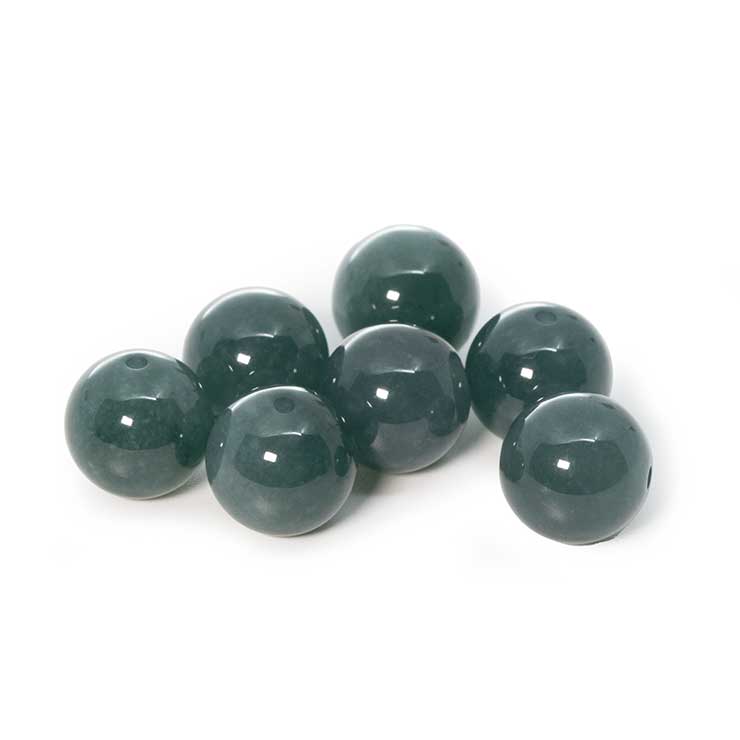 【粒売り/バラ売り】翡翠(ブルーグリーン) 10mm