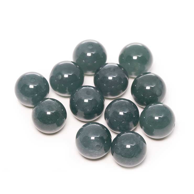 【粒売り/バラ売り】翡翠(ブルーグリーン) 10mm