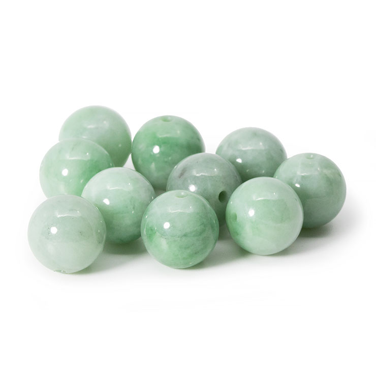 【粒売り/バラ売り】糸魚川翡翠 深緑 12mm