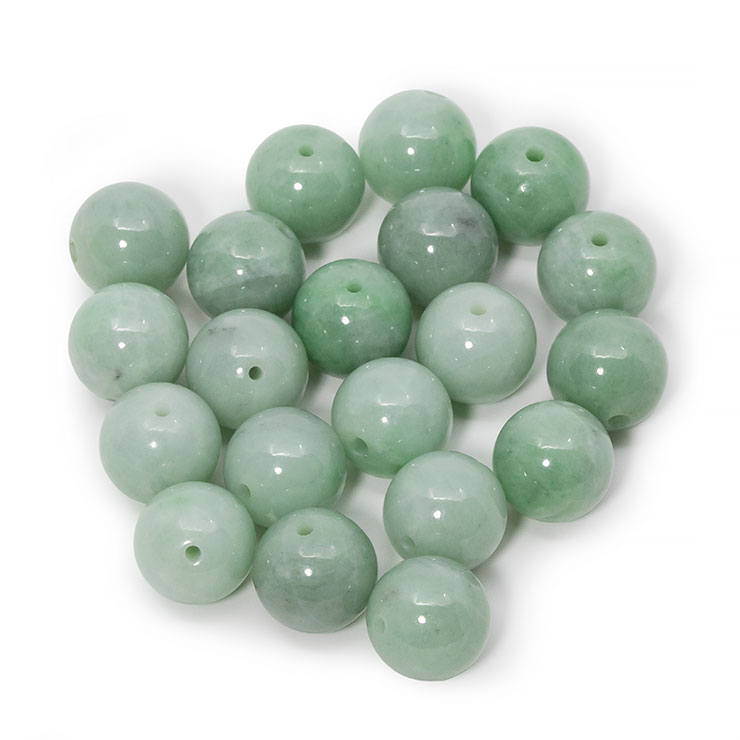 【粒売り/バラ売り】糸魚川翡翠 深緑 12mm
