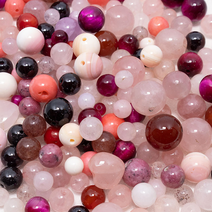 【石の日限定1,400円】運が導くめぐり逢い～石縁セレクション～（レッド＆ピンク）