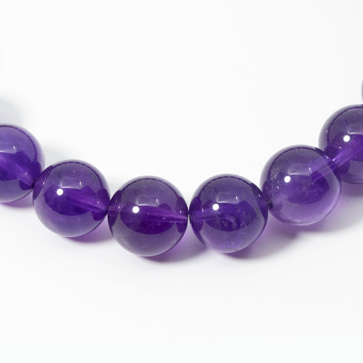 【一点もの】アメジスト10mm シンプルブレスレット【鑑別書付き】