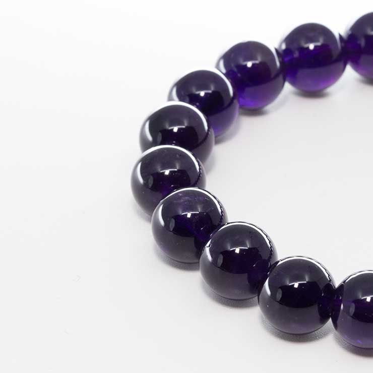 【一点もの】アメジスト10mm シンプルブレスレット【鑑別書付き】