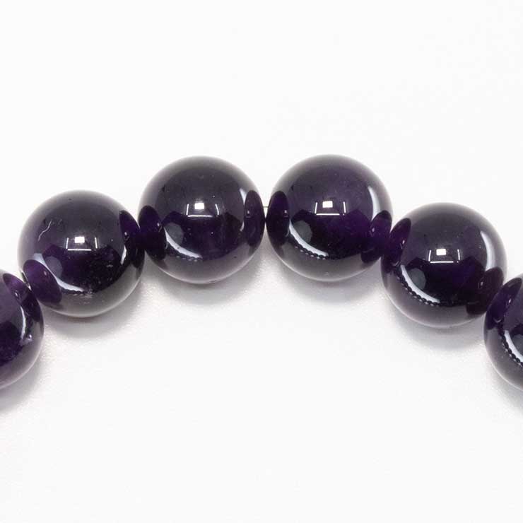 【一点もの】アメジスト10mm シンプルブレスレット【鑑別書付き】