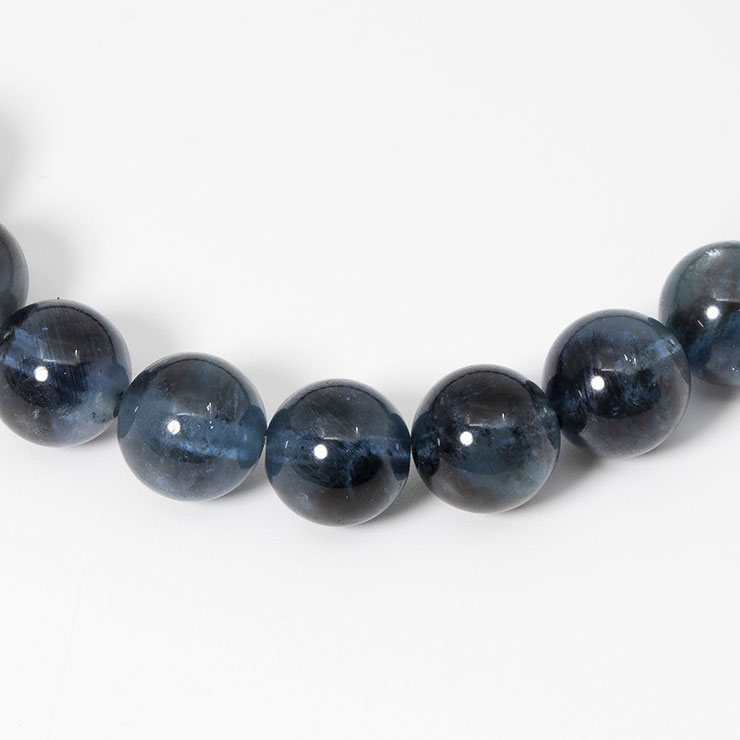 【一点もの】ブラックスターアクアマリン8mm シンプルブレスレット【鑑別書付き】