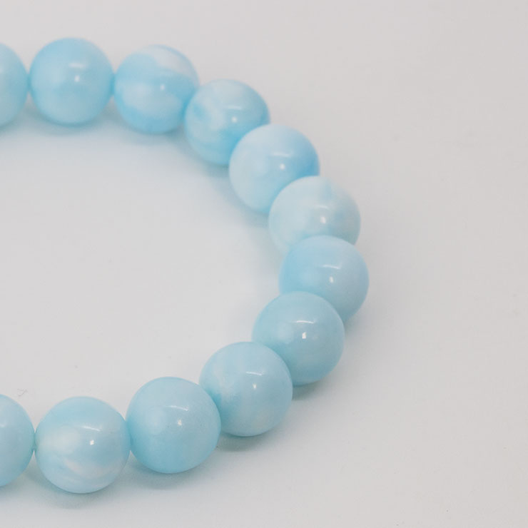 【一点もの】ブルーアラゴナイト10mm シンプルブレスレット