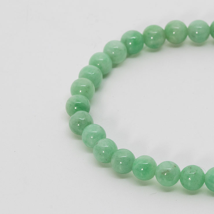 【一点もの】マトリクスグリーンベリル5mm シンプルブレスレット【鑑別書付き】