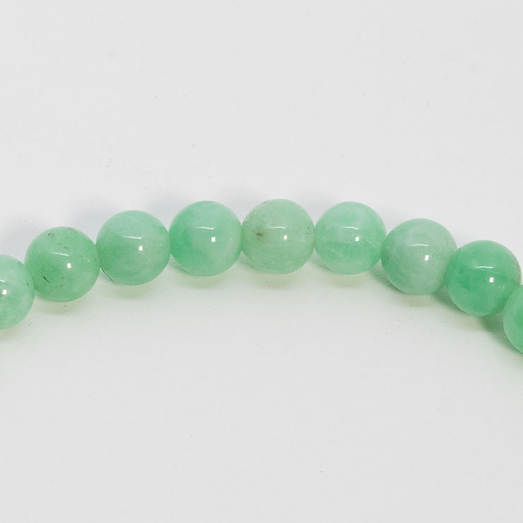 【一点もの】マトリクスグリーンベリル5mm シンプルブレスレット【鑑別書付き】